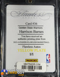 Harrison Barnes 2013-14 Panini Flawless Autographs Platinum #36 1/1 Printing Plate 1of1, basketball card