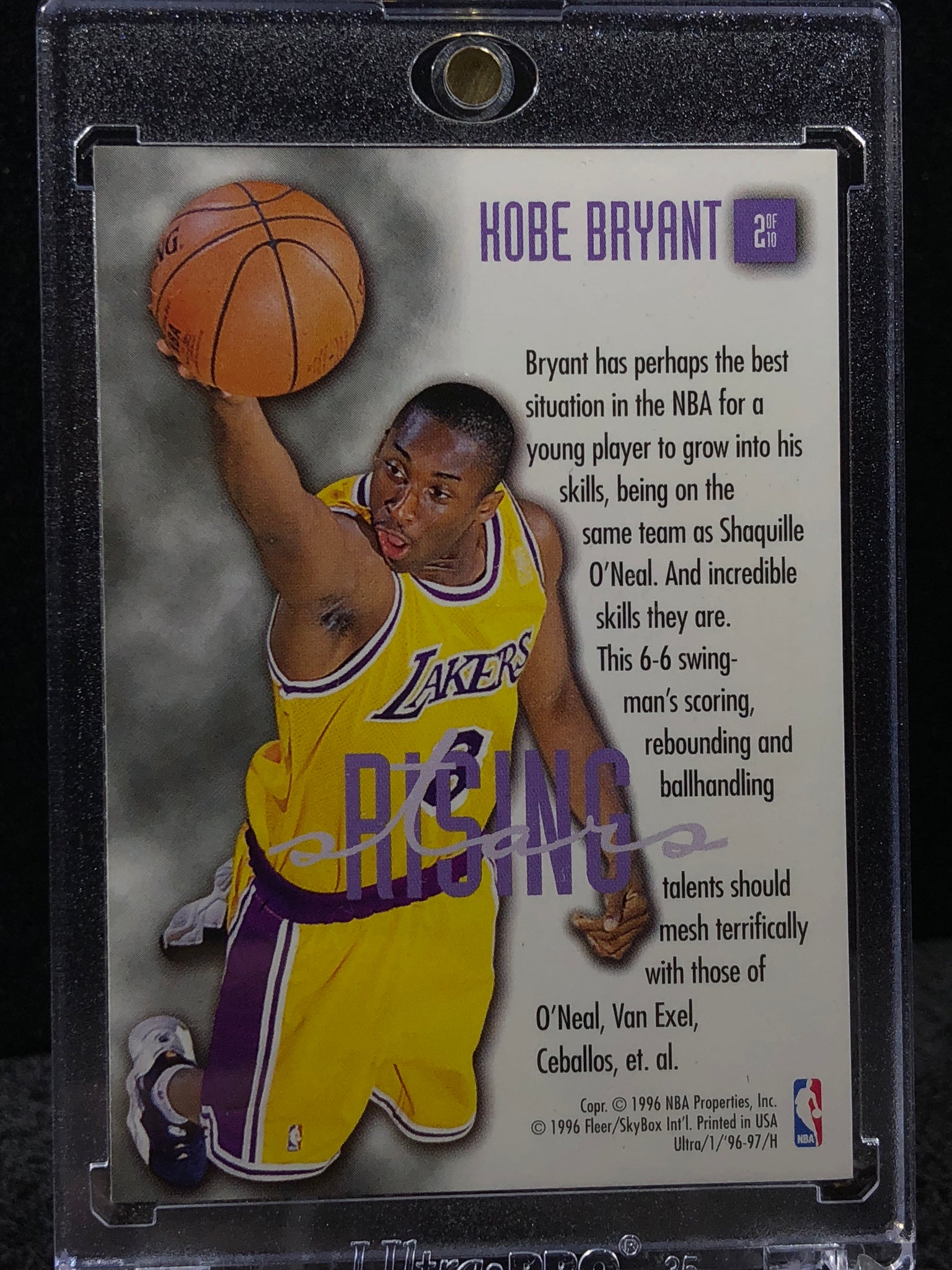 Kobe Bryant 1996-97 Ultra Rising Stars #2 – Basketball Card Guy