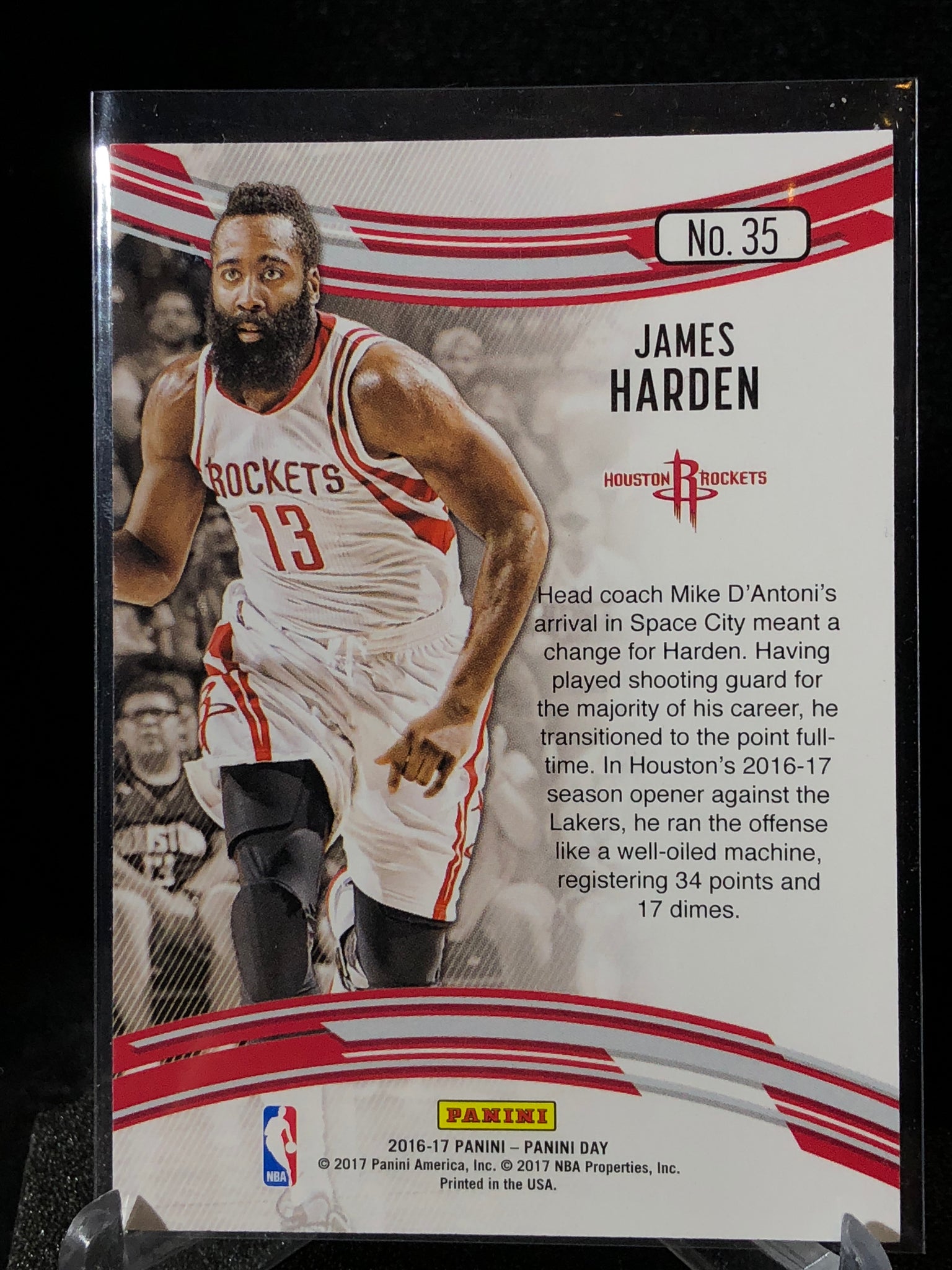 James Harden 2016-17 Panini Day NBA Cracked Ice /25