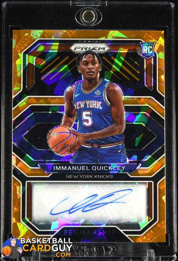 Immanuel Quickley 2020-21 Panini Prizm Rookie Penmanship Prizms Orange ...