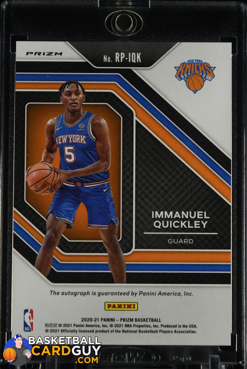 Immanuel Quickley 2020-21 Panini Prizm Rookie Penmanship Prizms Orange ...