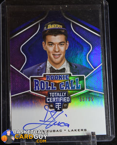 Ivica Zubac 2016-17 Totally Certified Rookie Roll Call Autographs Blue #/99 autograph, basketball card, numbered, rookie card