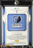 Ja Morant 2019-20 Crown Royale Silhouette JSY 117 #/199 autograph, basketball card, jersey, numbered, rookie card