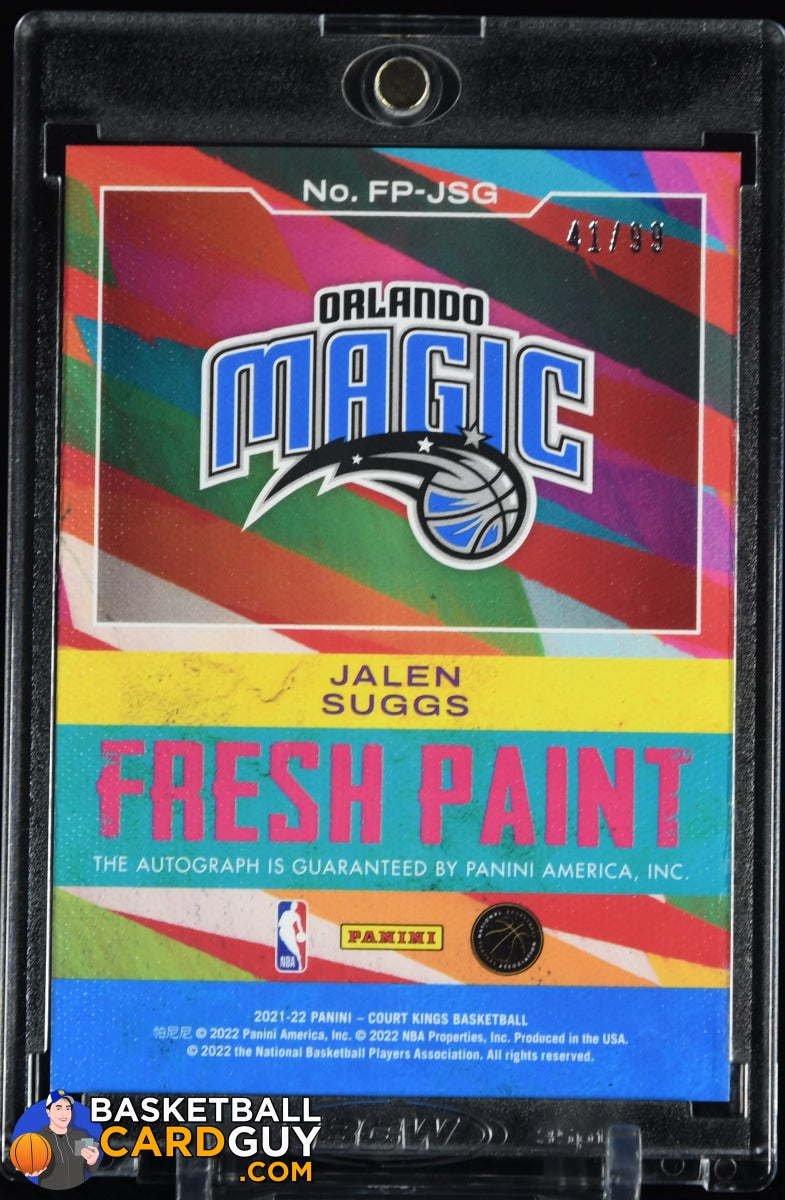 Jalen Suggs 2021-22 Court Kings Fresh Paint Autographs Ruby #42