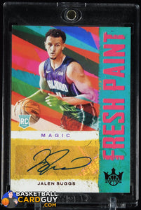 Jalen Suggs 2021-22 Court Kings Fresh Paint Autographs Ruby #42 #/99 autograph, basketball card, numbered, rookie card