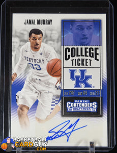 Jamal Murray 2016-17 Panini Contenders Draft Picks #103A AU/White jersey autograph, basketball card, rookie card