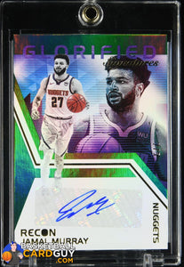 Jamal Murray 2020-21 Panini Recon Glorified Signatures Green #/5 autograph, basketball card, numbered