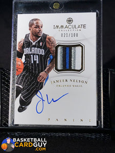 Jameer Nelson Immaculate Patch Autograph #/100 - Basketball Cards