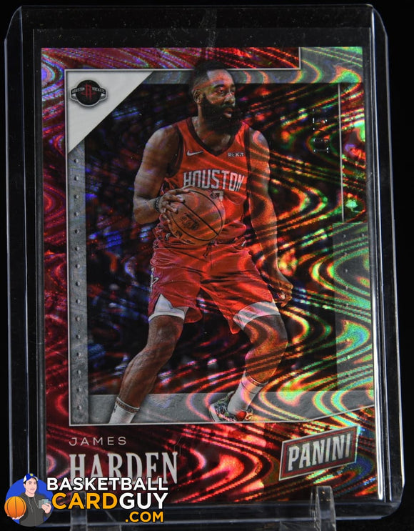 James Harden 2019 Panini Black Friday Swirlorama #7 #/50 autograph, basketball card, patch, rookie card