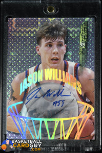 Jason Williams 1998 Collector’s Edge Impulse Pro Signatures #5 (Chipping on Back) autograph, basketball card