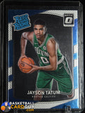 Jayson Tatum 2017-18 Donruss Optic #198 RR RC basketball card, rookie card