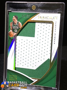 Jayson Tatum 2017-18 Immaculate Jersey Numbers Patch #/50 RC - Basketball Cards