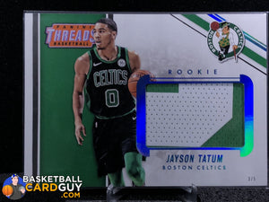 Jayson Tatum 2017-18 Panini Threads Box Topper (5x7) Rookie Memorabilia Prime #/5 - Basketball Cards
