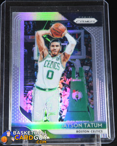 Jayson Tatum 2018-19 Panini Prizm Prizms Silver #118 basketball card, prizm, refractor