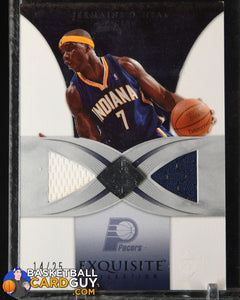 Jermaine O’Neal 2006-07 Exquisite Jersey #/25 autograph, basketball card, rookie card