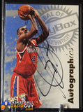 Jerry Stackhouse 1997-98 SkyBox Premium Autographics #98 Sixers autograph, basketball card