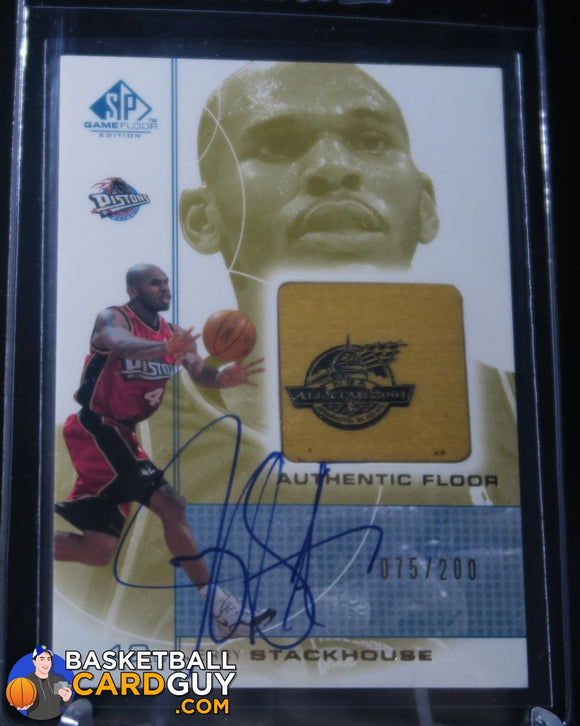 Jerry Stackhouse 2000-01 SP Game Floor Authentic Floor Autographs /200 - Basketball Cards