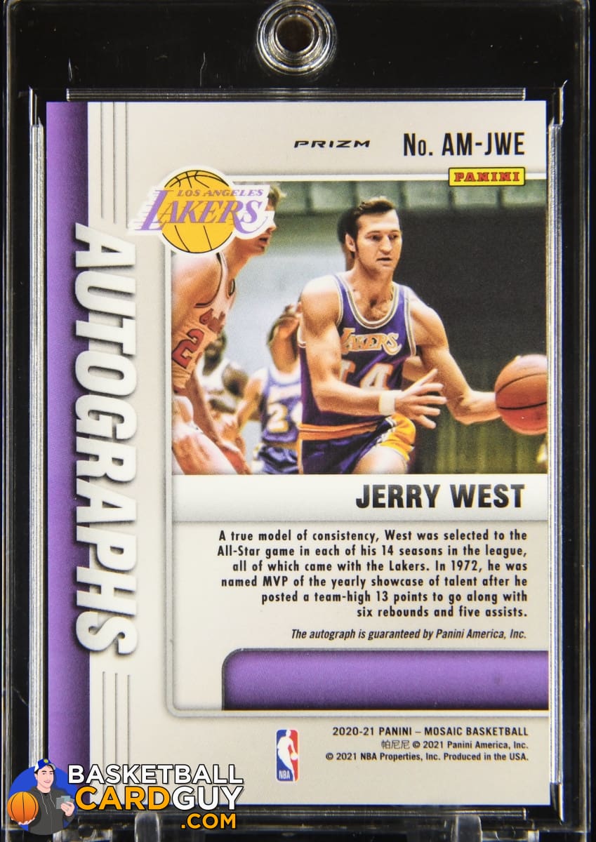 2020 mosaic orange scripts autograph Jerry west selling