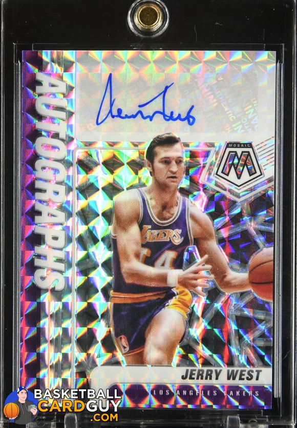 Jerry West Autographed Los Angeles Lakers Signed Mitchell and