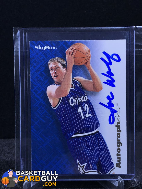 Joe Wolf 1996-97 Skybox Autographics Blue - Basketball Cards