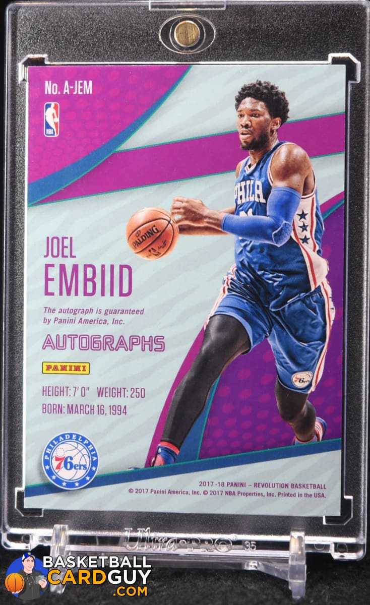 Joel Embiid 2017-18 Panini Revolution Autographs #6 – Basketball