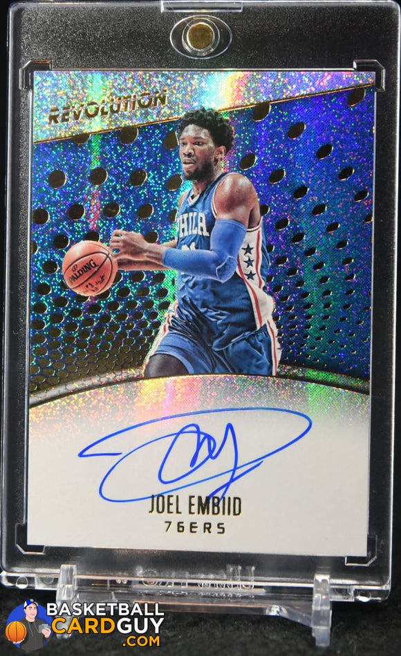 Joel Embiid 2017-18 Panini Revolution Autographs #6 - Basketball Cards