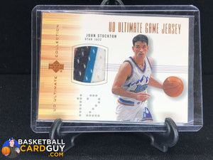 John Stockton 2000-01 Ultimate Collection Game Jerseys Bronze 4 Color Patch - Basketball Cards