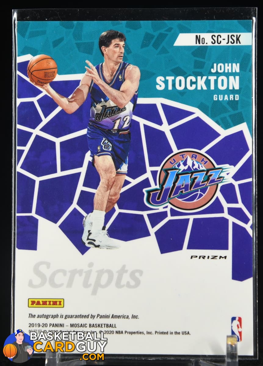 John Stockton 2019-20 Panini Mosaic Scripts #2 – Basketball Card Guy