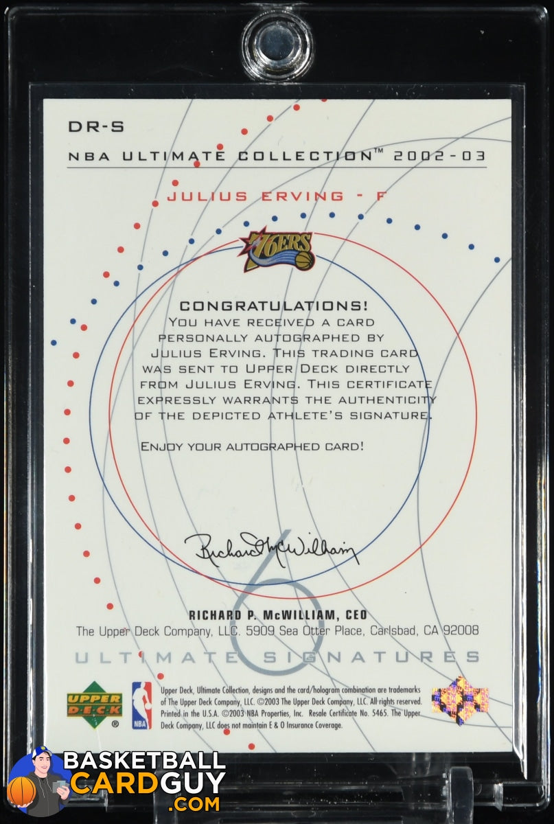 Julius Erving Ultimate Auto 直筆サインカード NBA