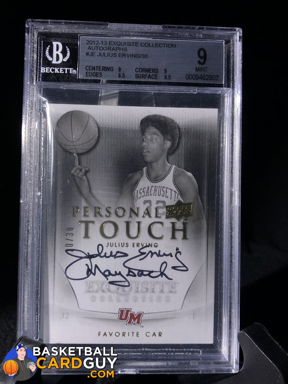 Julius Erving 2011-12 Exquisite Collection Personal Touch Car #PTCJE BGS 9 - Basketball Cards