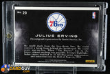 Julius Erving 2013-14 Innovation Main Exhibit Signatures #20 JERSEY NUMBERED #6/25 autograph, basketball card, numbered