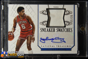 Julius Erving 2014-15 Panini National Treasures Sneaker Swatches Autographs #/35 autograph, basketball card, numbered, patch, shoe