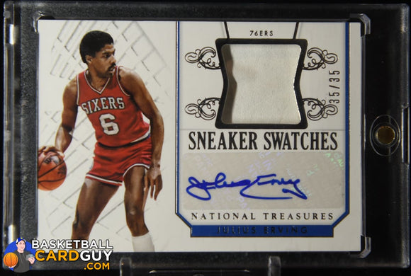 Julius Erving 2014-15 Panini National Treasures Sneaker Swatches Autographs #/35 autograph, basketball card, numbered, patch, shoe