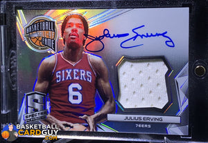 Julius Erving 2014-15 Panini Spectra Hall of Fame Autograph Materials #/35 - Basketball Cards