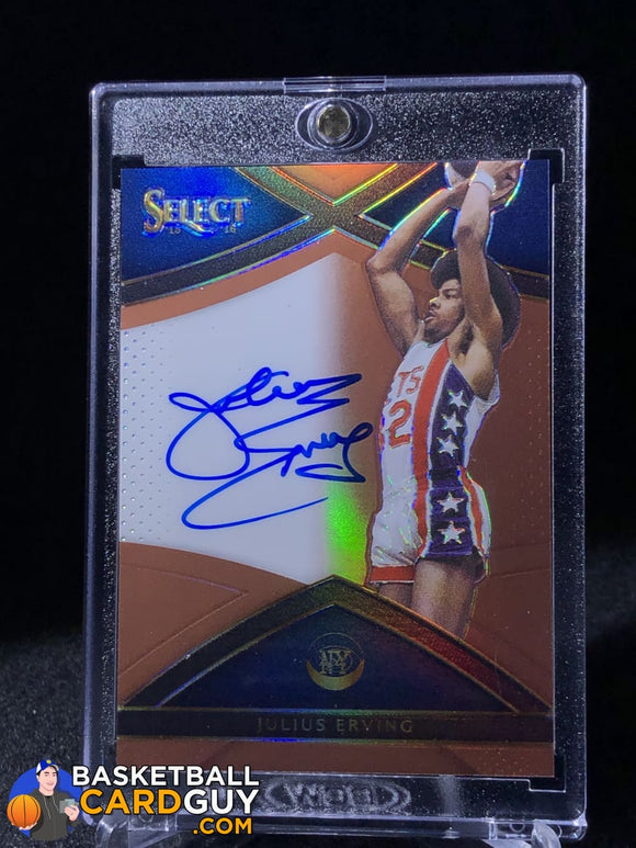 Julius Erving 2015-16 Select Signatures Copper Auto #/49 - Basketball Cards