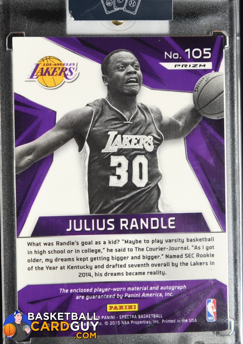 Julius shops Randle Panini Certified Auto RC