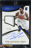 Karl-Anthony Towns 2015 Immaculate Collection Collegiate Multisport #341 AU RPA #/99 autograph, basketball card, numbered, patch, rookie 