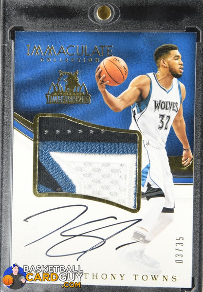 Karl-Anthony Towns 2016-17 Immaculate Collection Premium Patch Autogra –  Basketball Card Guy