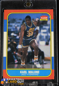 Karl Malone 1986-87 Fleer #68 RC basketball card, rookie card