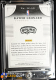 Kawhi Leonard 2012-13 Immaculate Collection Rookie Caps #/29 basketball card, numbered, player worn, rookie card