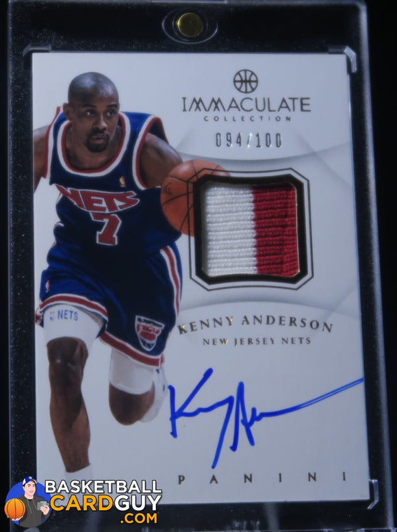 Kenny Anderson 2012-13 Immaculate Patch Auto - Basketball Cards