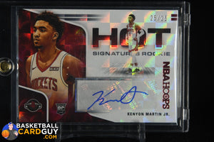 Kenyon Martin Jr. 2020-21 Hoops Hot Signatures Rookies Red #44 RC #25/25 autograph, basketball card, numbered, rookie card