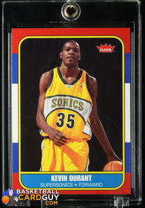 Kevin Durant 2007-08 Fleer 1986-87 Rookies #143 RC basketball card, rookie card