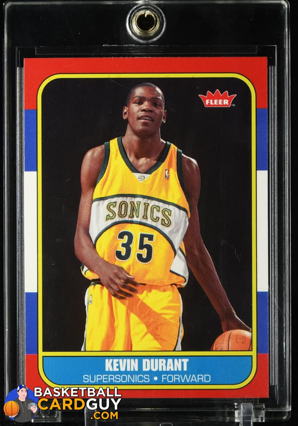 Kevin Durant 2007-08 Fleer 1986-87 Rookies #143 RC basketball card, rookie card