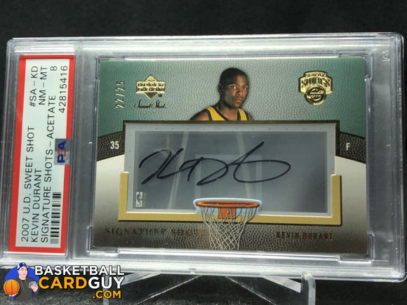 Kevin Durant 2007-08 Sweet Shot Signature Shots Acetate #/25 - Basketball Cards