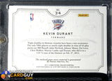 Kevin Durant 2012-13 Panini National Treasures NBA Gear Dual #/99 - Basketball Cards