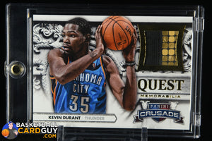 Kevin Durant 2013-14 Panini Crusade Quest Memorabilia Prime ALL-STAR GAME WORN PATCH #72 #/20 basketball card, numbered, patch