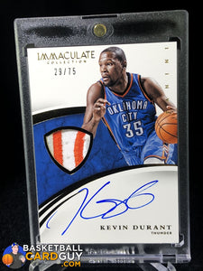 Kevin Durant 2014-15 Immaculate Collection Patches Autographs #/75 - Basketball Cards