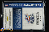 Kevin Durant 2014-15 Panini Threads Threads Signatures ALL-STAR WORN PATCH Prime #2 #/25 autograph, basketball card, numbered, patch
