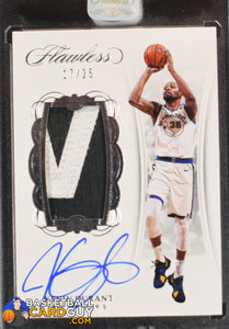 Kevin Durant 2017-18 Panini Flawless Vertical Patch Autographs #/25 - Basketball Cards